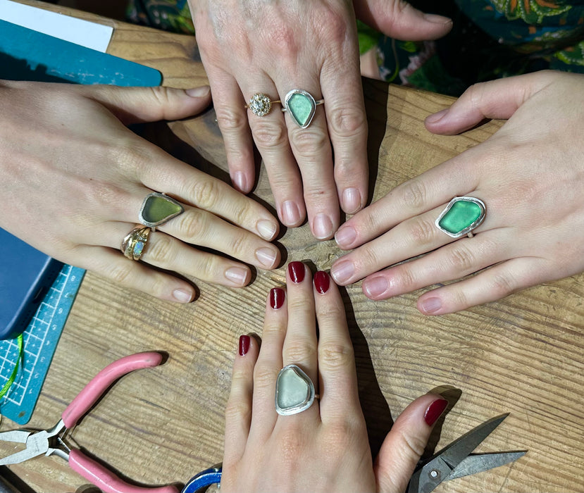 Sea Glass Ring making Workshop