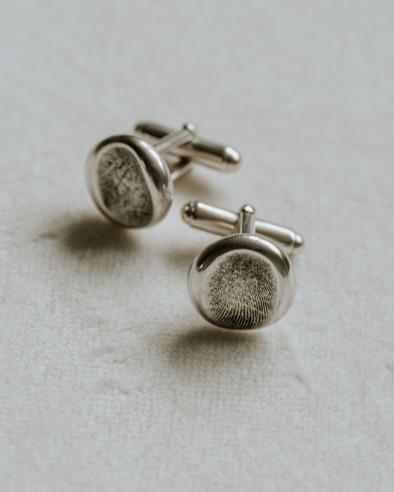 Fingerprint - Silver Cufflinks